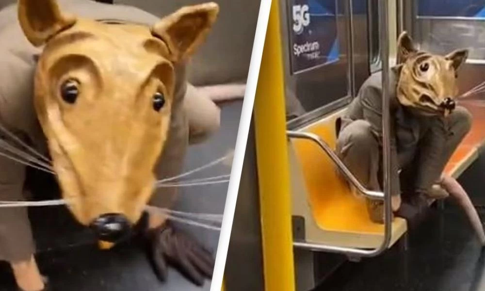 Ντύθηκε αρουραίος και άρχισε να κυκλοφορεί στο μετρό της Νέας Υόρκης!